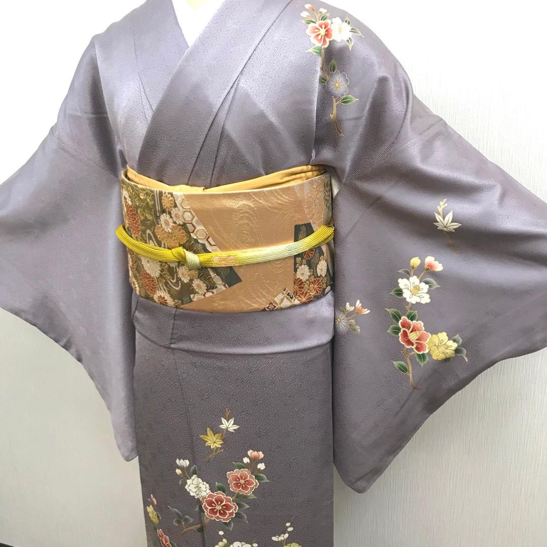 梅乃【118】正絹　訪問着　フルセット　裄67 七五三　お宮参り　結婚式