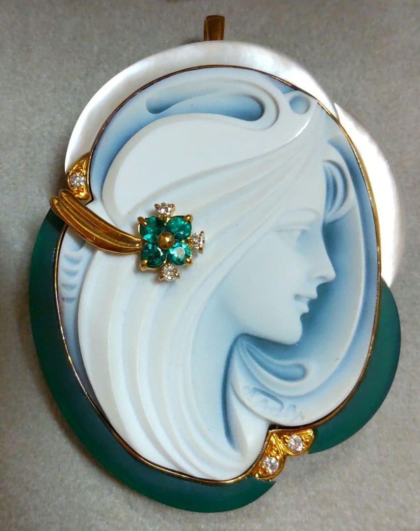 エルヴィン ポーリー カメオブローチ シリアルNo.76 ペンダントヘッド