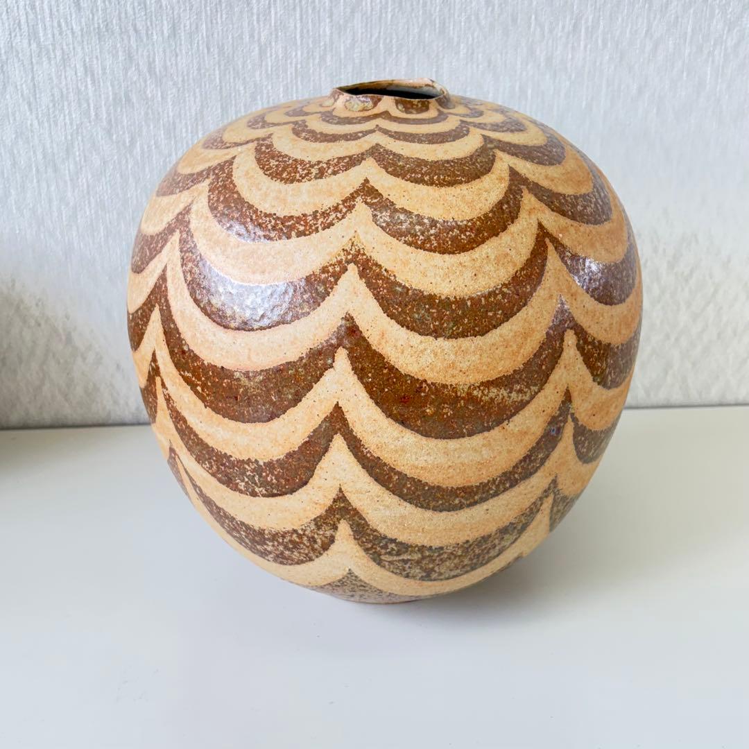 ゲルト・クナッパー 　波模様花瓶 壺　花器　　Gerd Knapper　秀作