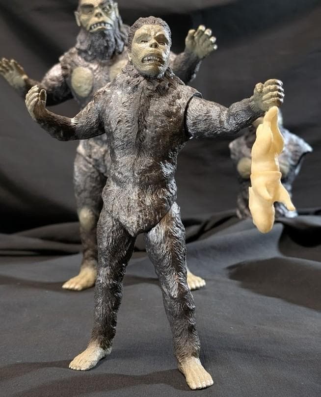 獣人雪男（エクスプラス）ソフビ 親子２体セット＋ＮＧ版頭胴体部アタッチメント