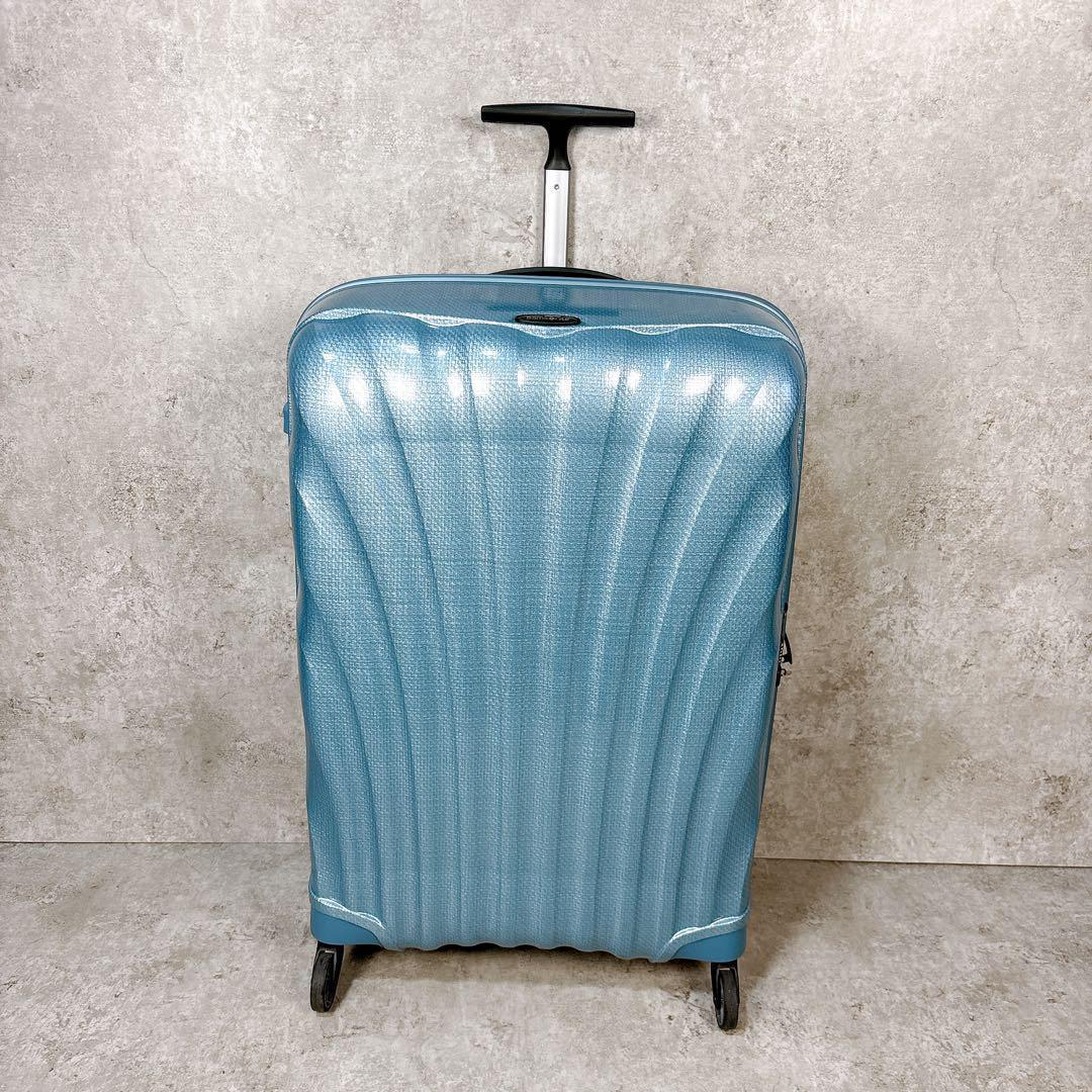 【極美品】SAMSONITE 68L コスモライト スピナー69 アイスブルー