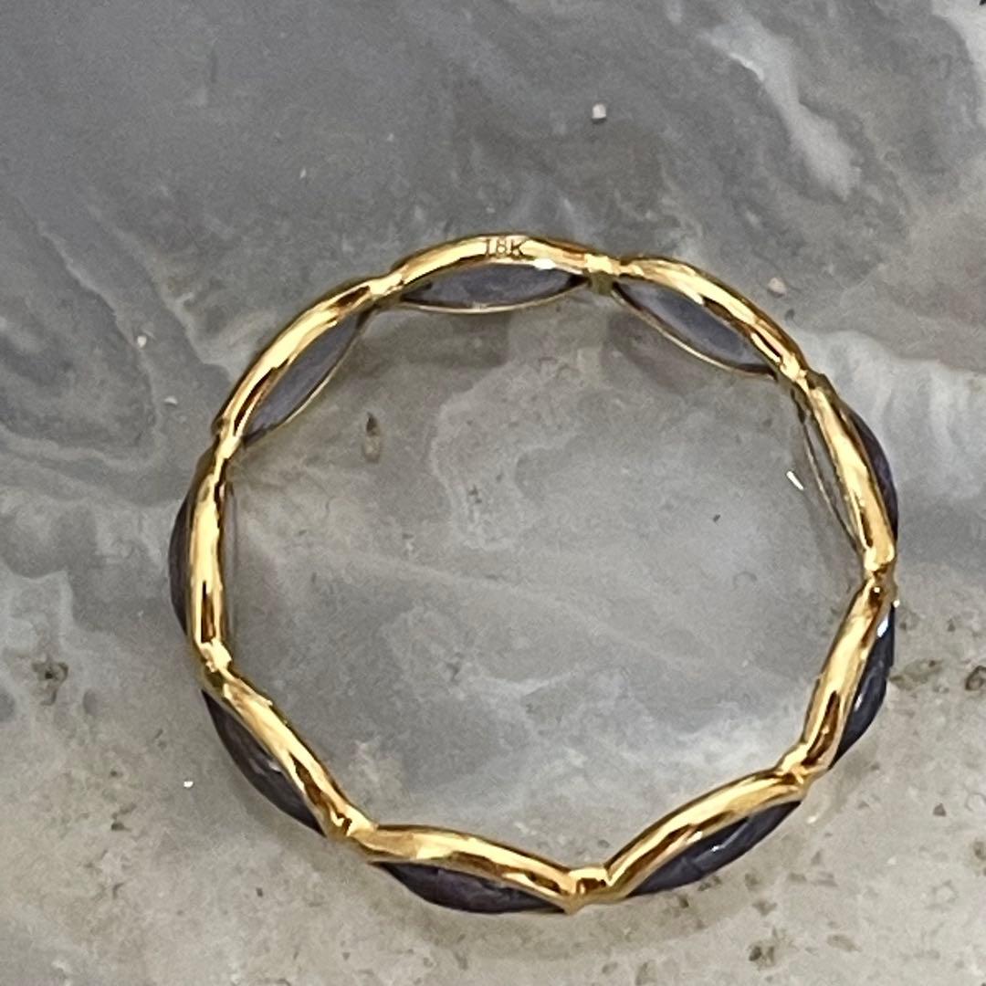 アルティーダウード　k18 マーキス　タンザナイト　エタニティリング