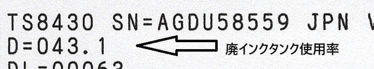 即使用可！ Canon TS8430 インクジェット複合機 印刷枚数7108枚