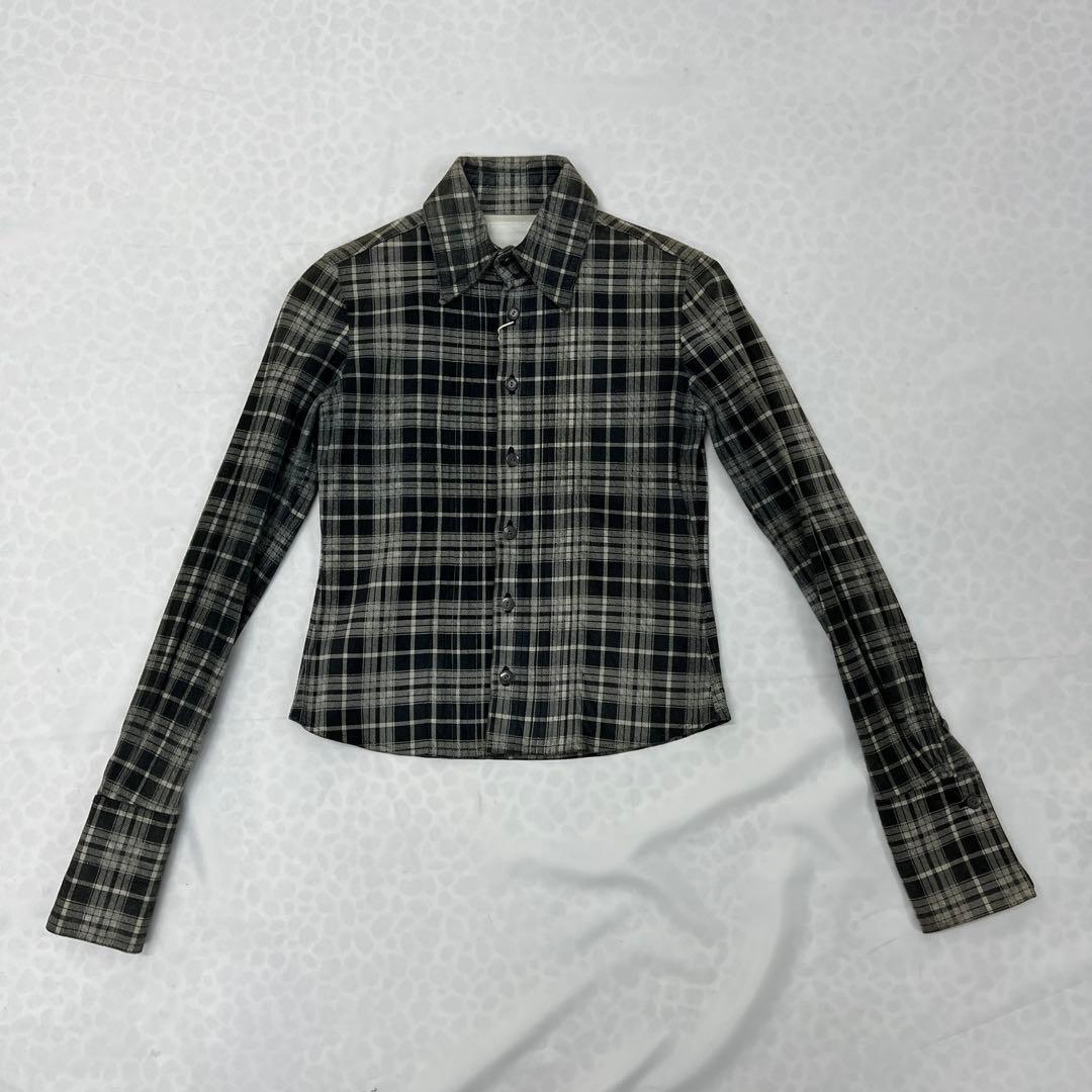 ballet ISAMU KATAYAMABACKLASHチェック柄レザーシャツ