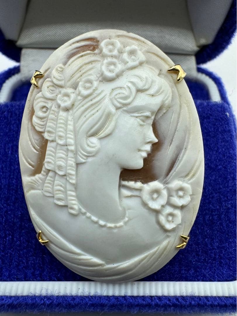 k18 diluca カメオブローチ　ネックレストップ　cameo 希少