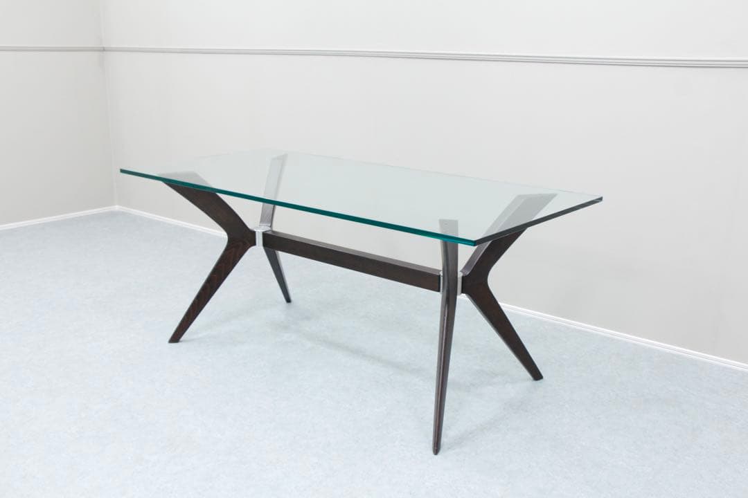 【極美品】 Calligaris カリガリスTOKYO ガラスダイニングテーブル
