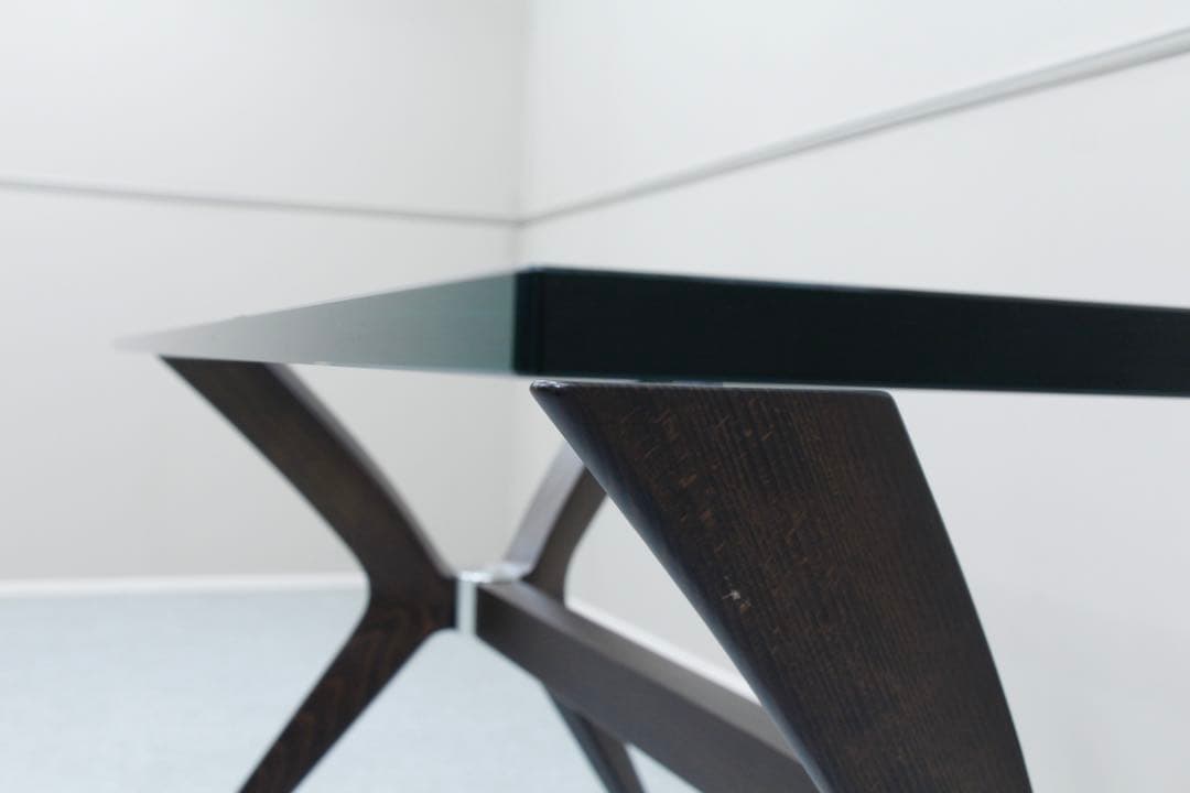 【極美品】 Calligaris カリガリスTOKYO ガラスダイニングテーブル