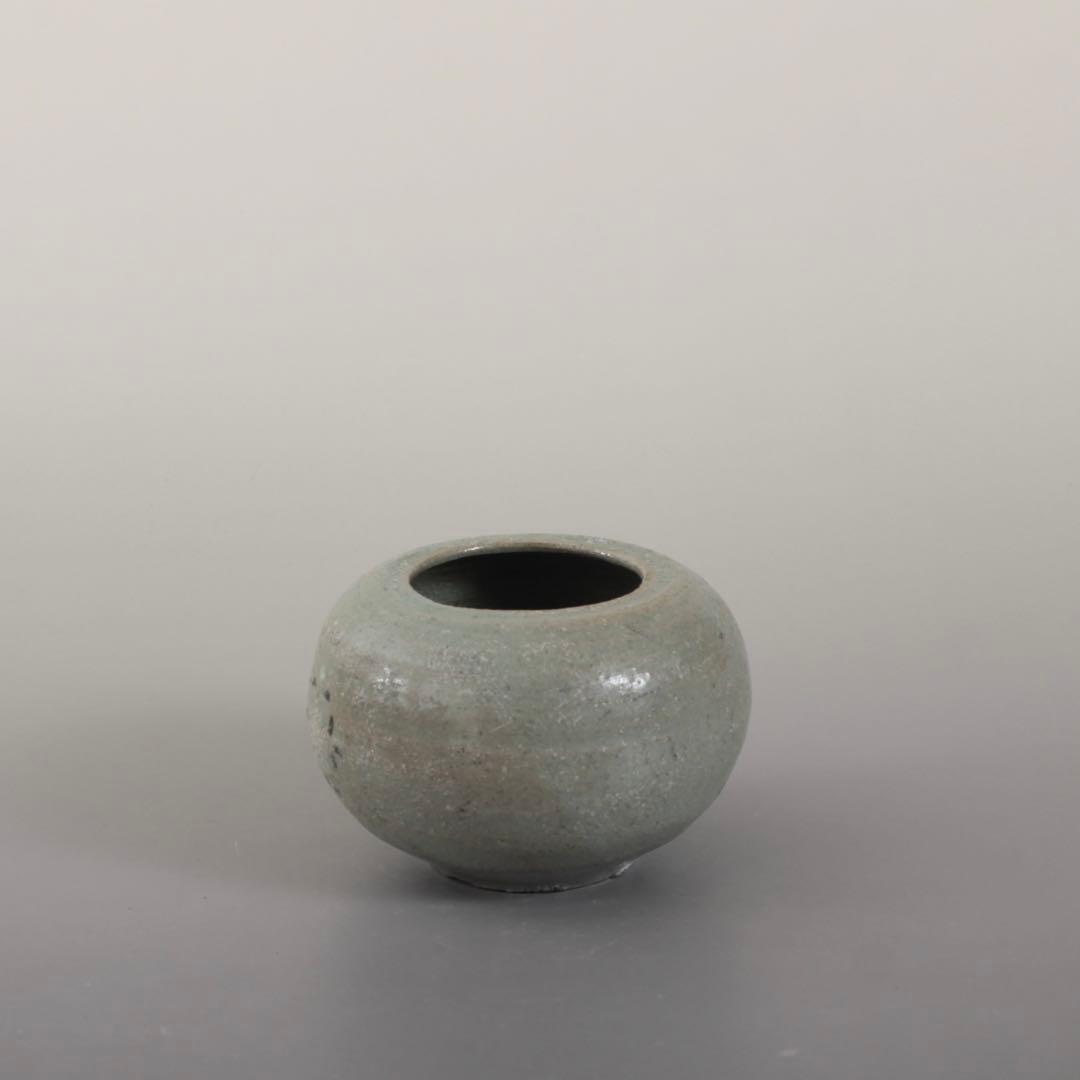 高麗青磁 白黒象嵌 水盂 小壺 書道具 朝鮮美術 古美術 古道具 アンティーク