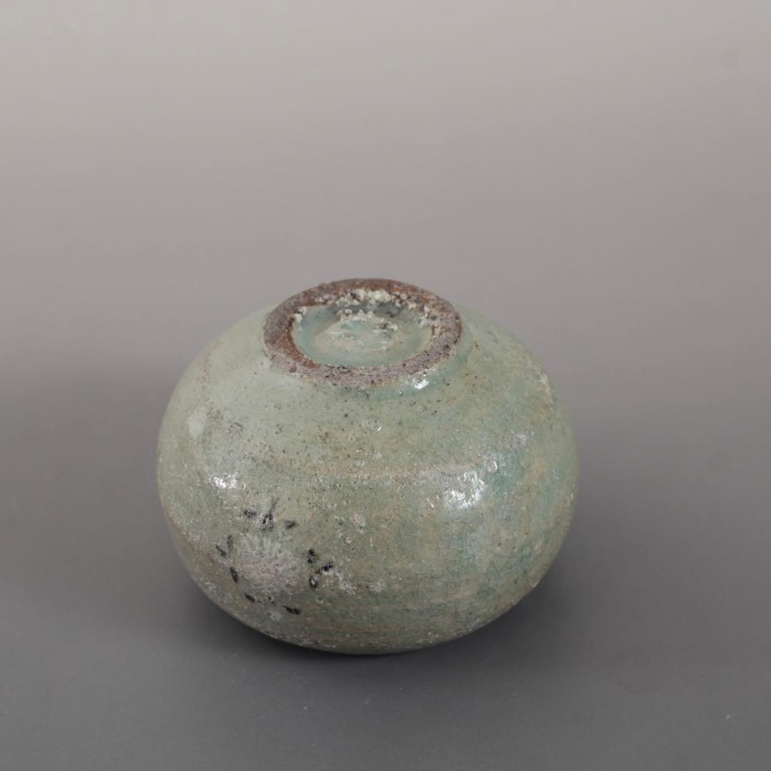 高麗青磁 白黒象嵌 水盂 小壺 書道具 朝鮮美術 古美術 古道具 アンティーク