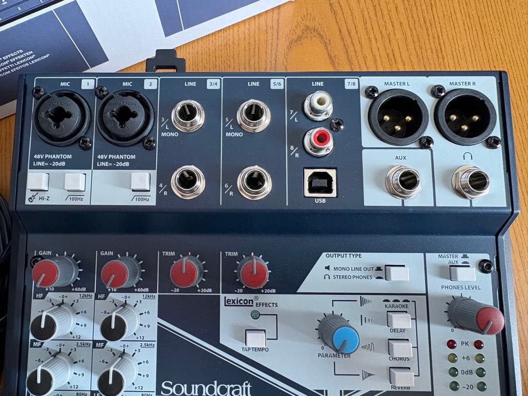 Soundcraft Notepad-8FX ミキサー　配信　録音　機材