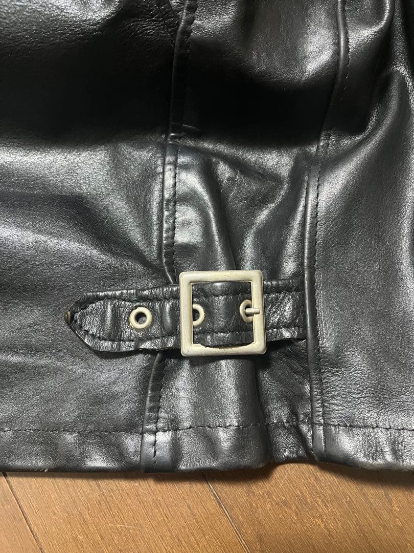 Schott シングル　ライダースジャケット　レザー　ブラック Size38