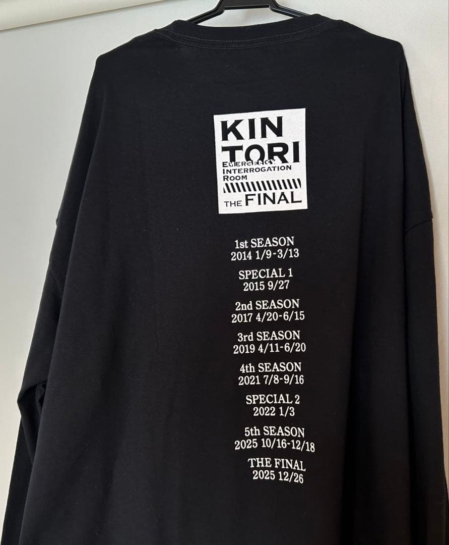 【Tomo】劇場版　緊急取調室 THE FINAL　　ロンT 黒　Lサイズ