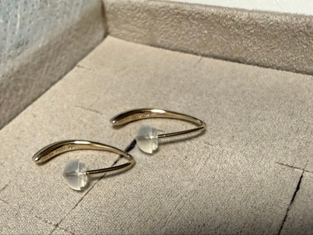 ete bijoux ロウブラウンゴールド　ピアス