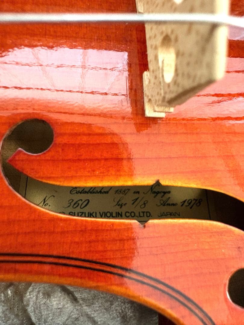 【美品・虎杢】SUZUKI バイオリン NO.360 1978年製　1/8