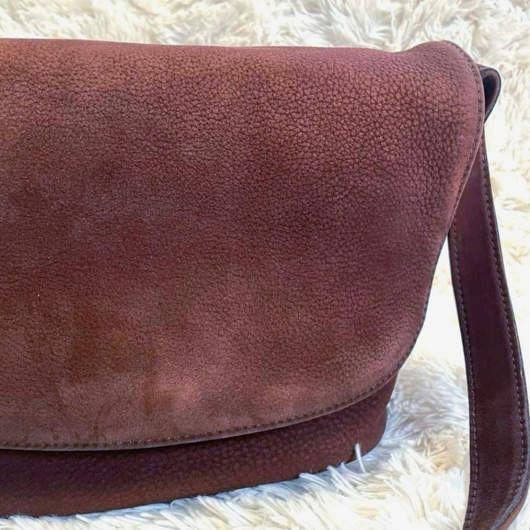 ケアキット付✨オールドコーチ ヌバック ショルダーバッグ　ソノマ　シボ革　茶