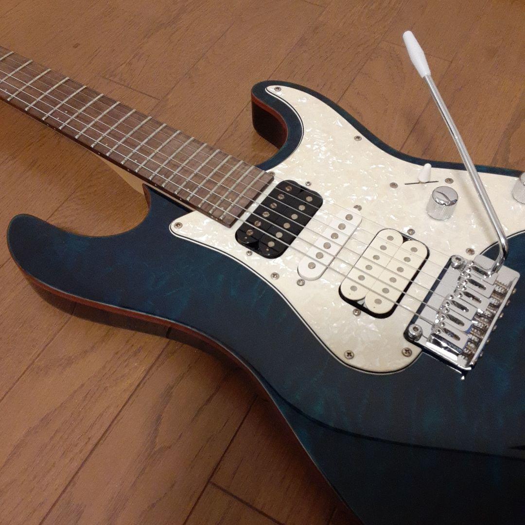 メイビスエレキギター ブラック/ブルー 6弦