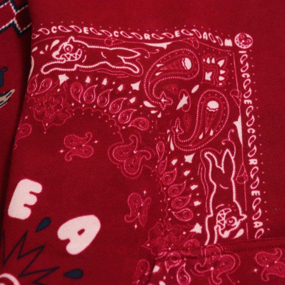 ICECREAM アイスクリーム 総柄 ペイズリー柄 プルオーバーパーカー L