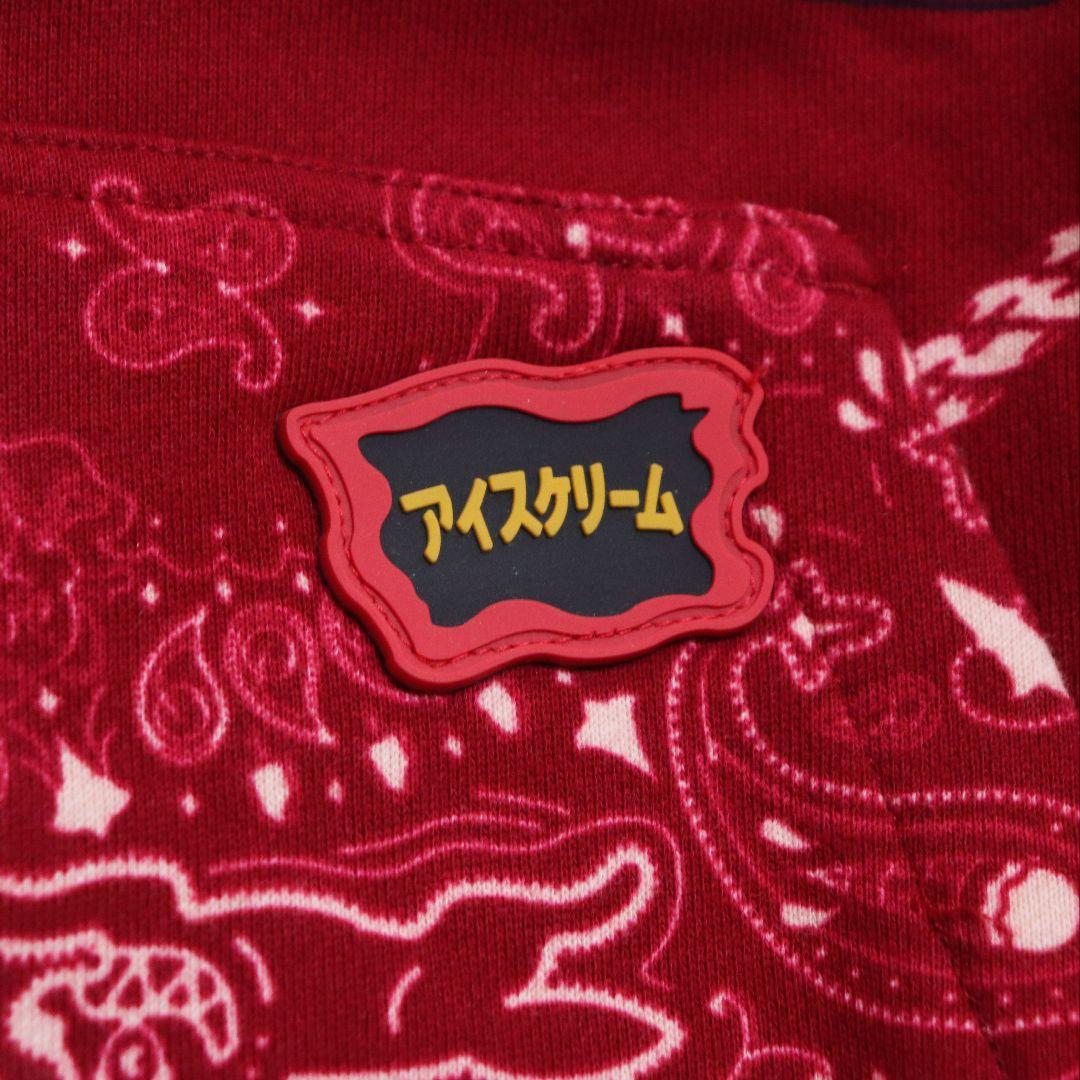 ICECREAM アイスクリーム 総柄 ペイズリー柄 プルオーバーパーカー L