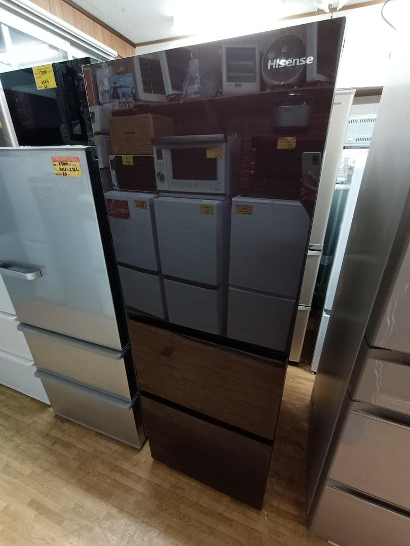 【強化ガラスドア 冷蔵庫 HR-G2801BR 282ℓ　2021年式】