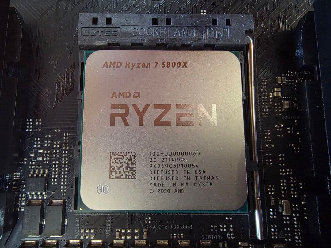 AMD Ryzen 7 5800X + マザーボード + RAM