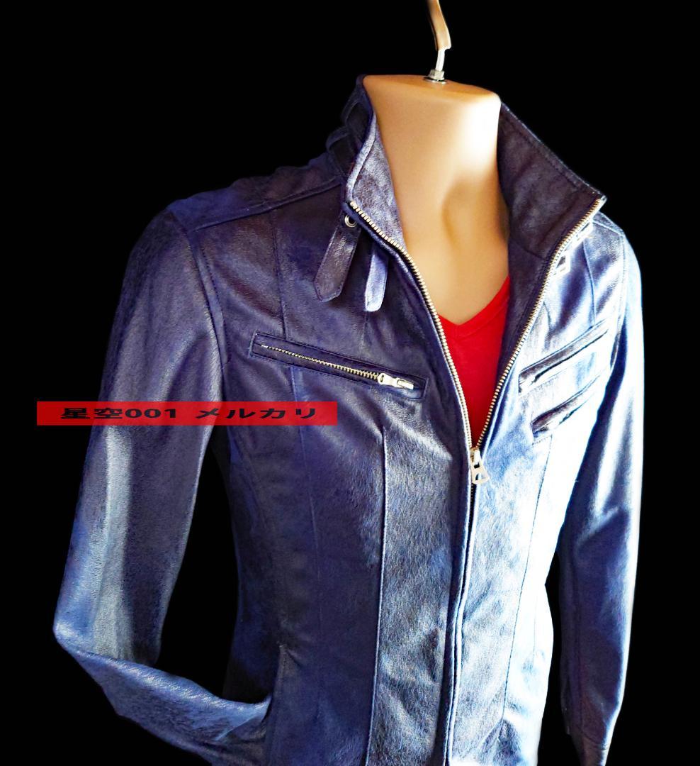 美品 TORNADOMART 紺色 ライダース ジャケット トルネードマート M