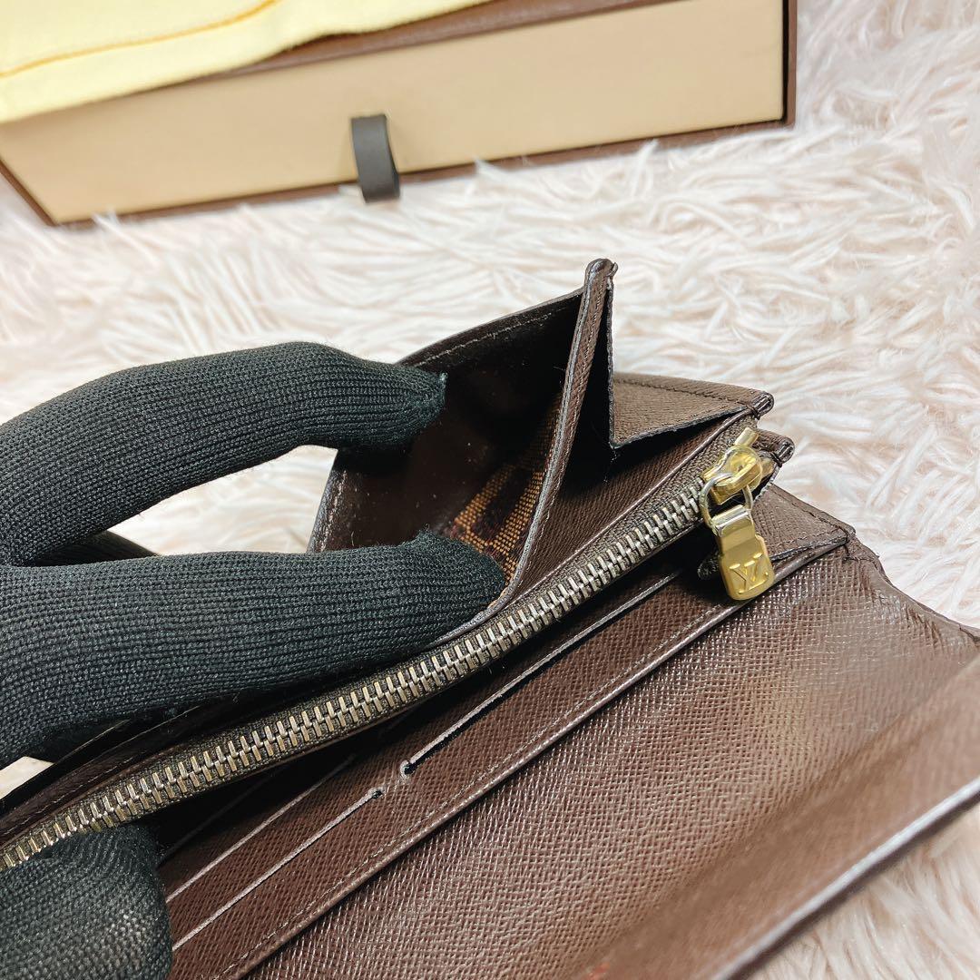 ルイヴィトン ダミエ エベヌ ポルトフォイユ サラ 長財布 カード10 即日発送