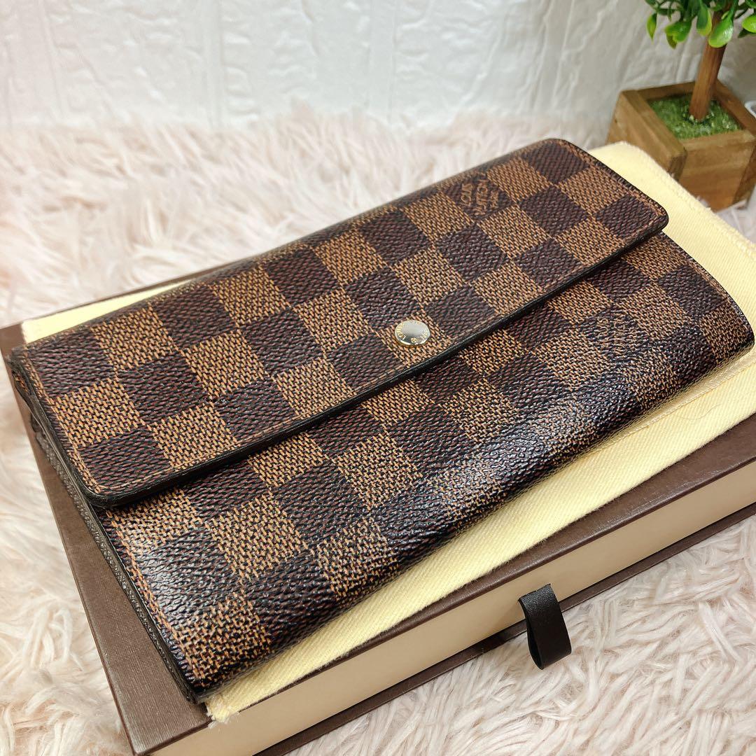 ルイヴィトン ダミエ エベヌ ポルトフォイユ サラ 長財布 カード10 即日発送