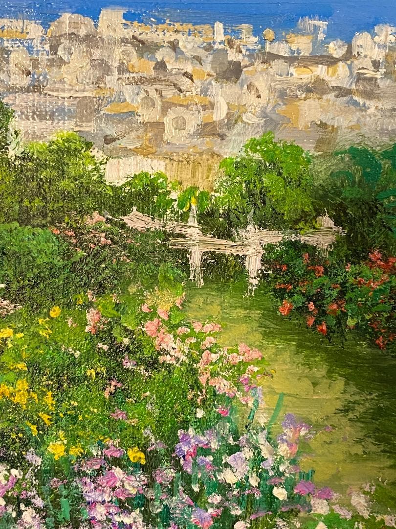 「真作」生田明「プロバンス」風景画　油彩画　額装　サイン有り　F4号