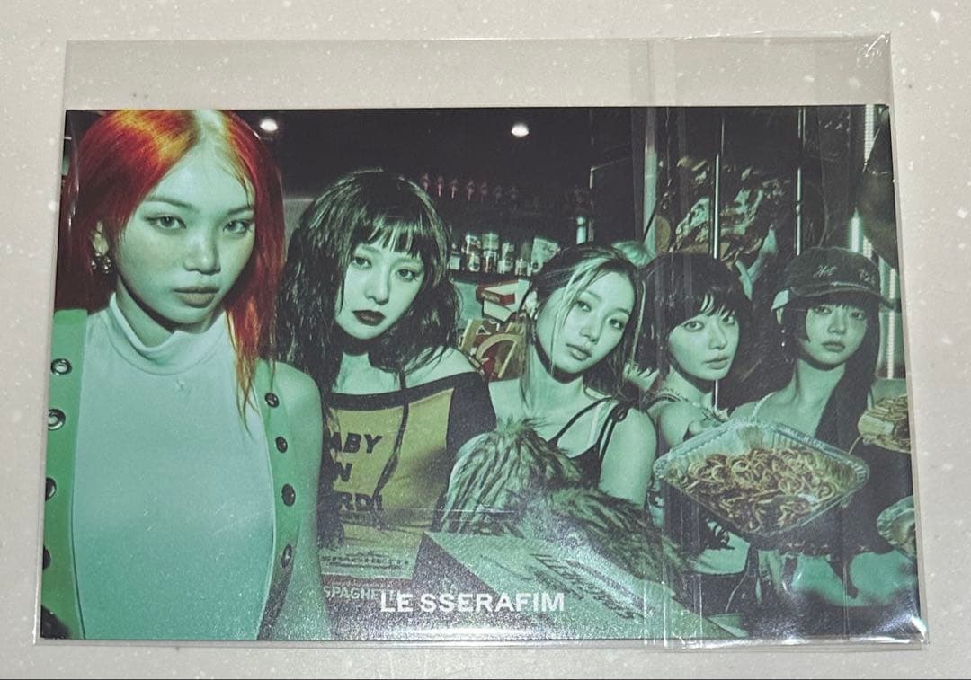 le sserafim チェウォン spaghetti 直筆サイン ポストカード