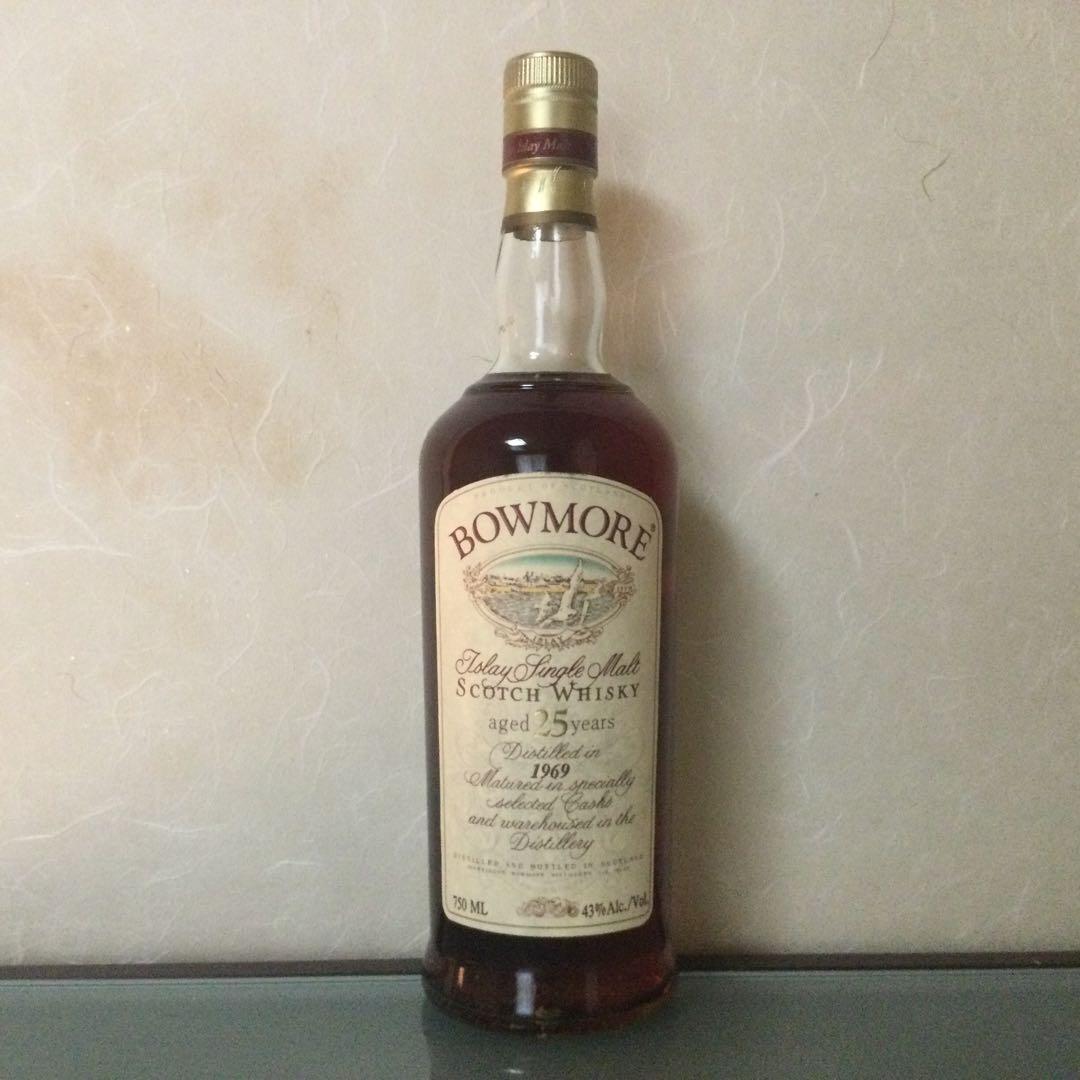 『希少』ボウモア 25年 / 1969年　カモメラベル　750ml /43%