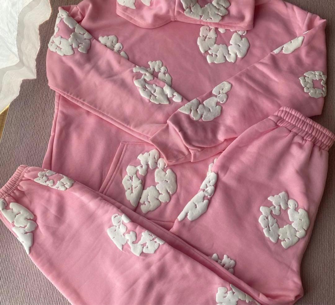 デニムティアーズセットアップ　ピンク