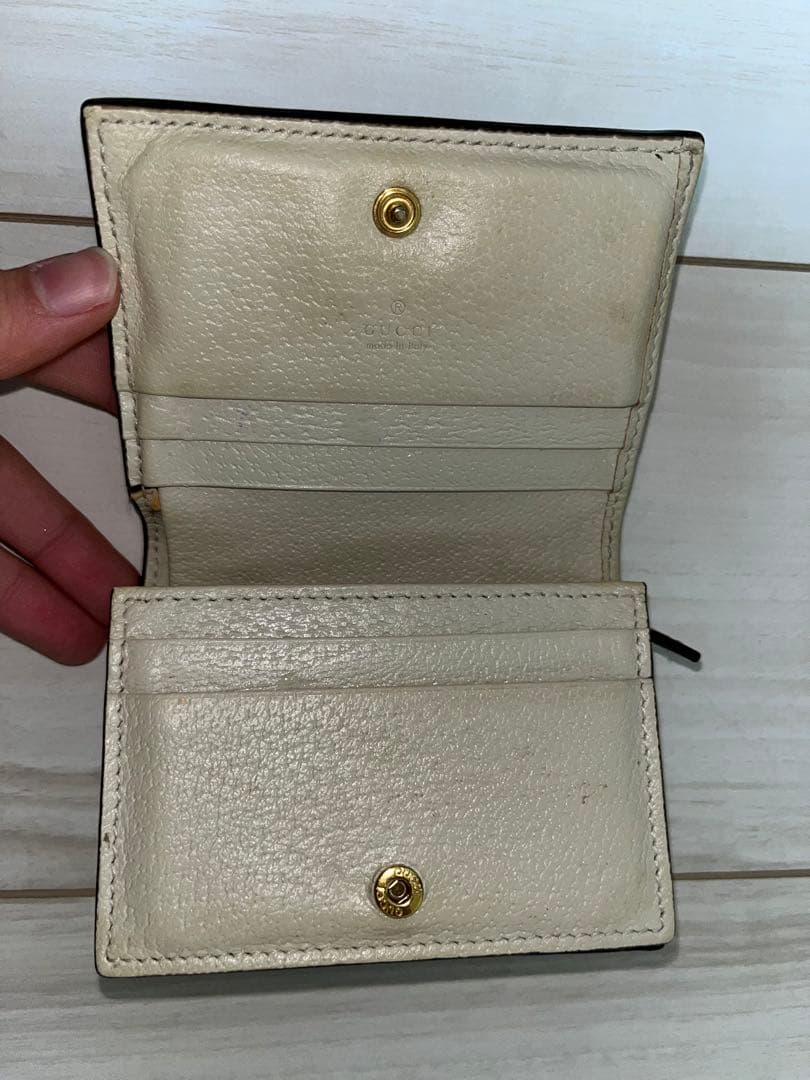 GUCCI オフィディア GG 折り財布 箱付き アイボリー