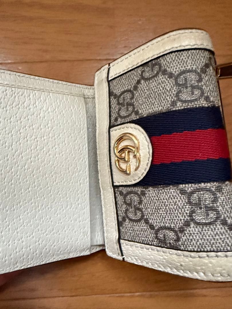GUCCI オフィディア　二つ折り財布 GGパターン　箱付き