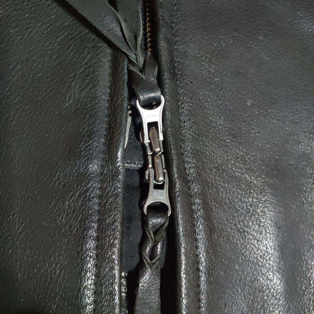 レア　カドヤ　本革レースアップレザージャケット　シャツタイプ　シボ革