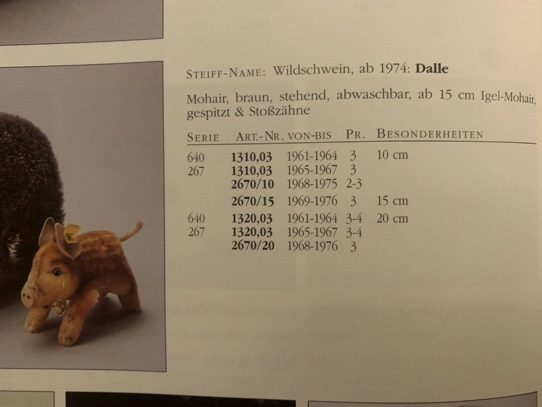 【青い目の若いイノシシ】ヴィンテージ シュタイフ
