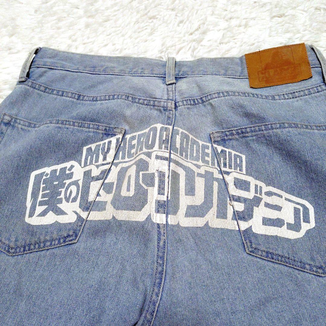 XLARGE 僕のヒーローアカデミア コラボ デニム プリント 刺繍 ヒロアカ