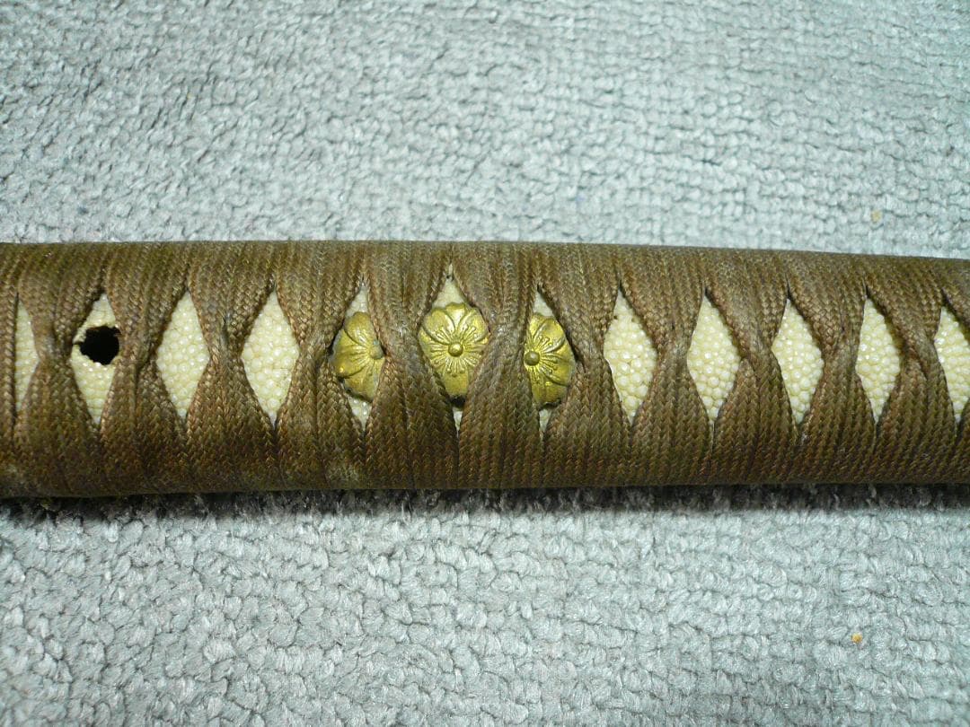 軍刀 柄 旧日本軍 刀装具 時代物 日本刀 士官 鮫皮 将校 儀礼刀 指揮刀