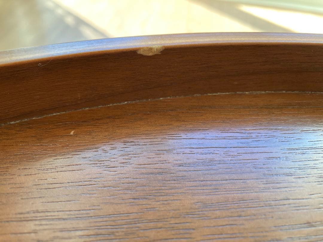 アクタス　ドラムスパフ　円形木製テーブル（傷あり）