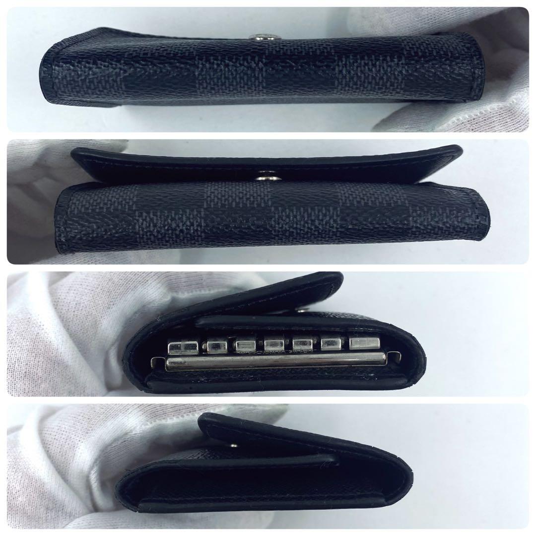 美品　ルイヴィトン ダミエ グラフィット ミュルティクレ6 キーケース6 連