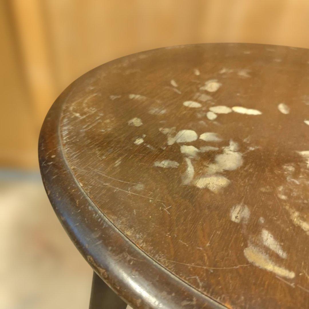 ノスタルジック 丸テーブル 昭和レトロ アンティーク ずっしり重厚 無垢材