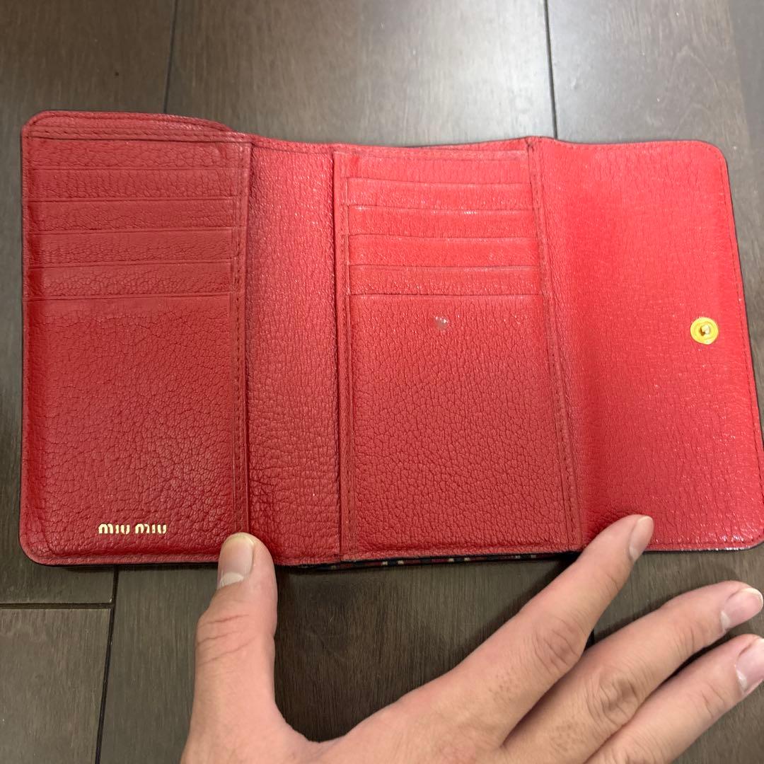 miu miu 花柄 二つ折り財布