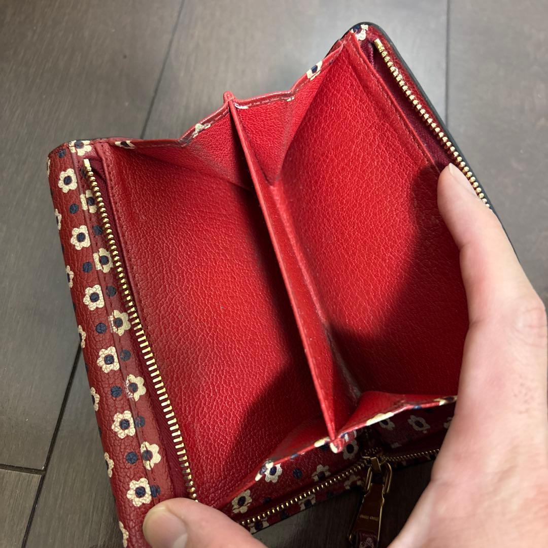 miu miu 花柄 二つ折り財布