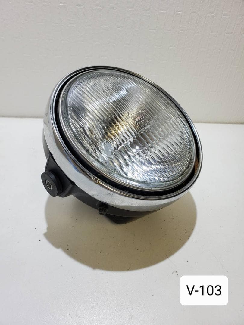 V-103.当時物 倉庫保管品180パイ ゼファー純正ヘッドライトセット LED