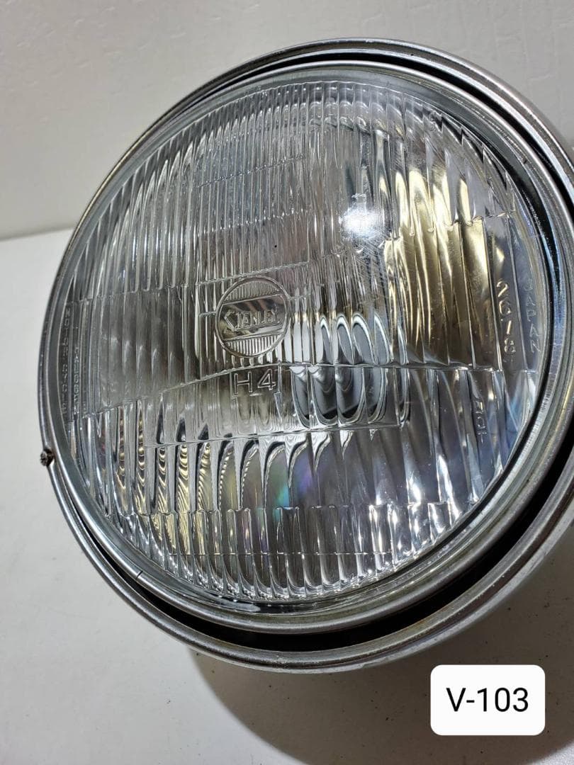 V-103.当時物 倉庫保管品180パイ ゼファー純正ヘッドライトセット LED