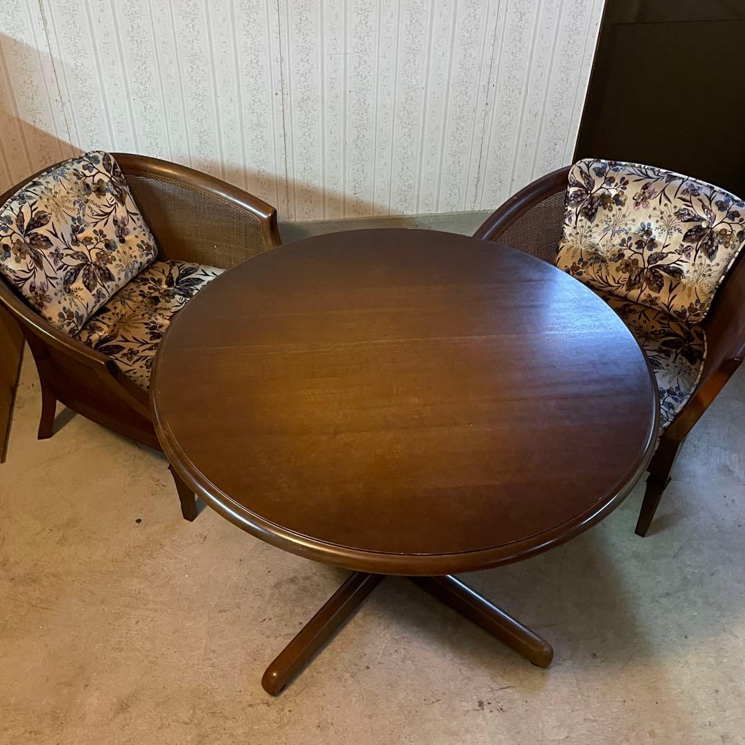 【直接引渡し】 飛騨産業 キツツキ 木製ラウンドテーブル