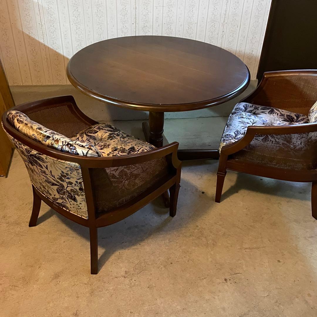 【直接引渡し】 飛騨産業 キツツキ 木製ラウンドテーブル