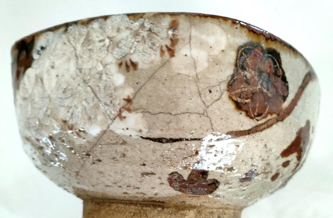 陶器 楓色絵図 五角形鉢 Ab-181