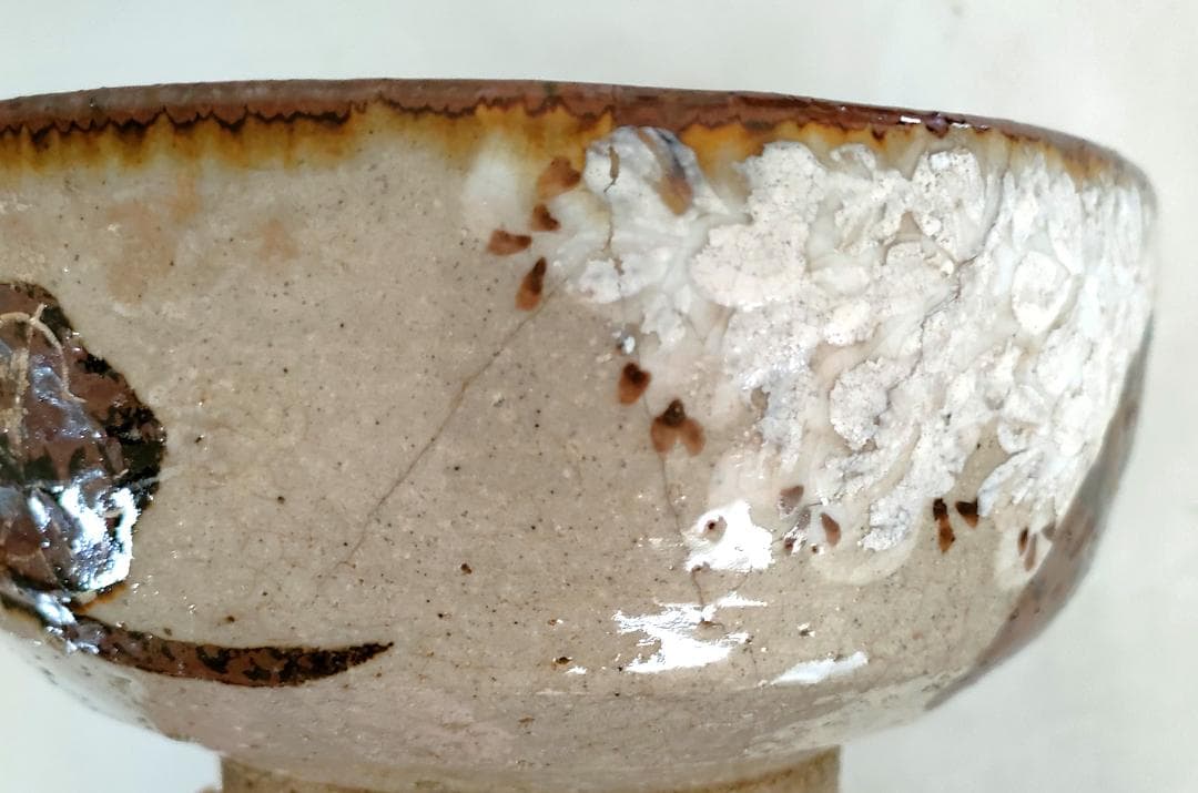 陶器 楓色絵図 五角形鉢 Ab-181