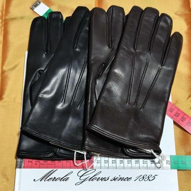 値下げ メローラ ナッパ黒 カシミア黒 革手袋 グローブ MEROLA