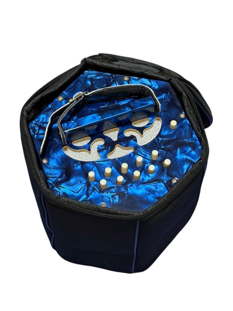 コンサーティーナ ロイヤルブルー 20ボタン 楽器 美品